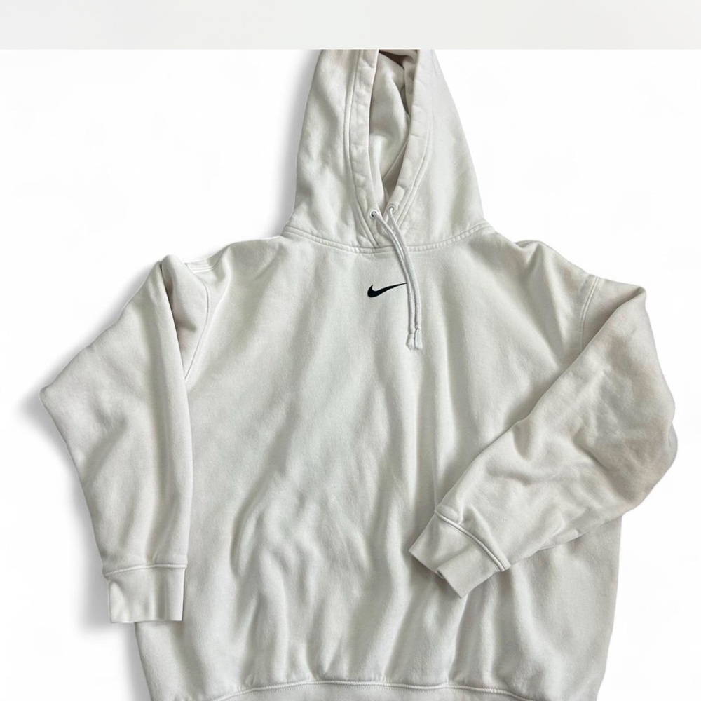 White Hoodie with Black Logo